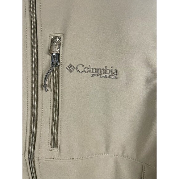 Columbia Jacket Men’s Small Tan PHG Ascender II Softshell Full Zip Camo Hunting - Picture 2 of 11